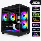 Xaser Apex X32 Ryzen 5 7500F-Asus A620m-K/Asus Rtx 5060 Dual /1Tb M.2/16Gb Ddr5 Siyah-Gaming Oem Oyuncu Paket