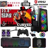 Xaser Armor X60 Ryzen 5 5500 32GB Ram 1tb M.2 SSD RX580 8gb 23.8" Oyuncu Masaüstü Bilgisayar