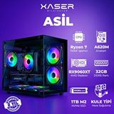 Xaser Asil X10 Ryzen 5 7500F 32Gb Ddr5 Ram 1Tb M.2 Nvme Ssd 16Gb Rx9060 Xt Masaüstü Oyuncu Bilgisayarı