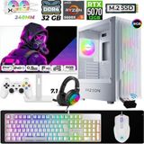 Xaser Astra X340 Ryzen 5 5600X 32Gb Ram 1Tb M.2 Nvme Ssd 12Gb Rtx5070 Sıvı Soğutmalı 24,5" 240Hz Oyuncu Tavsiye Sistem