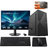 Xaser BUSINESSX130 Ryzen 5 8400F 16GB Ddr5 Ram 256GB SSD GT610 Ekran Kartı 23,8" Monitör Ofis Bilgisayarı - Siyah - 23,8 inç