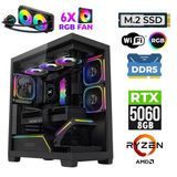 Xaser Clove X110 Ryzen 7 5700X 16Gb Ram 1Tb M.2 Nvme Ssd 8Gb Rtx5060 Sıvı Soğutmalı Oyuncu Bilgisayarı
