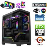 Xaser Clove X120 Ryzen 7 5700X 32GB Ram 1tb M.2 Nvme SSD 8gb RTX5060 Sıvı Soğutmalı Oyuncu Bilgisayarı - 32 GB RAM - 1 TB SSD
