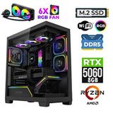 Xaser Clove X190 Ryzen 7 9800X3d 16Gb Ddr5 Ram 1Tb M.2 Nvme Ssd 8Gb Rtx5060 Sıvı Soğutmalı Oyuncu Bilgisayarı