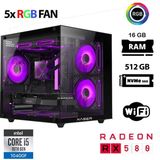 Xaser Cube X110 I5 10400F 16GB Ram 512GB M.2 Nvme SSD 8gb RX580 Oyuncu Tavsiye Sistem