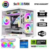 Xaser Cube X240 İ7 14700F 32Gb Ddr5 Ram 1Tb M.2 Nvme Ssd 16Gb Rtx5060 Ti Sıvı Soğutmalı Masaüstü Oyuncu Bilgisayarı