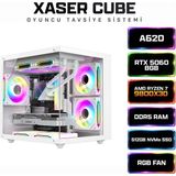 Xaser Cube X280 Ryzen 7 9800X3D 16GB Ddr5 Ram 512GB M.2 Nvme SSD 8gb RTX5060 Sıvı Soğutmalı Oyuncu Bilgisayar - Beyaz - Yok