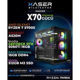 Xaser Dagger X70 Ryzen 7 5700X 16Gb Ram 512Gb M.2 Nvme Ssd 16Gb Rtx5060 Ti Sıvı Soğutmalı Oyuncu Bilgisayarı