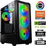 Xaser Delux X18 Ryzen 5 8400F 32GB Ddr5 Ram 1tb M.2 Nvme SSD 6gb RTX3050 Masaüstü Oyuncu Bilgisayarı