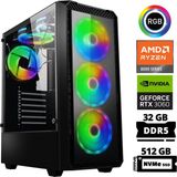 Xaser Delux X19 Ryzen 5 8400F 32GB Ddr5 Ram 512GB M.2 Nvme SSD 12GB RTX3060 Masaüstü Oyuncu Bilgisayarı