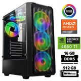 Xaser Delux X33 Ryzen 5 7500F 16GB Ddr5 Ram 512GB M.2 Nvme SSD 8gb RTX4060 Ti Masaüstü Oyuncu Bilgisayarı