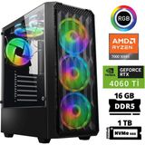 Xaser Delux X34 Ryzen 5 7500F 16GB Ddr5 Ram 1tb M.2 Nvme SSD 8gb RTX4060 Ti Masaüstü Oyuncu Bilgisayarı