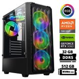 Xaser Delux X39 Ryzen 5 7500F 32GB Ddr5 Ram 512GB M.2 Nvme SSD 12GB RTX3060 Masaüstü Oyuncu Bilgisayarı