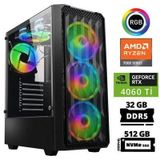 Xaser Delux X43 Ryzen 5 7500F 32GB Ddr5 Ram 512GB M.2 Nvme SSD 8gb RTX4060 Ti Masaüstü Oyuncu Bilgisayarı