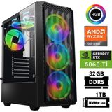 Xaser Delux X44 Ryzen 5 7500F 32GB Ddr5 Ram 1tb M.2 Nvme SSD 8gb RTX5060 Ti Oyuncu Tavsiye Sistem