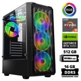Xaser Delux X59 Ryzen 5 7600 16GB Ddr5 Ram 512GB M.2 Nvme SSD 12GB RTX3060 Masaüstü Oyuncu Bilgisayarı