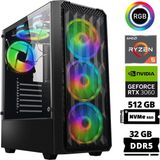 Xaser Delux X69 Ryzen 5 7600 32GB Ddr5 Ram 512GB M.2 Nvme SSD 12GB RTX3060 Masaüstü Oyuncu Bilgisayarı