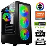 Xaser Delux X7 Ryzen 5 8400F 16GB Ddr5 Ram 512GB M.2 Nvme SSD 6gb RTX3050 Masaüstü Oyuncu Bilgisayarı
