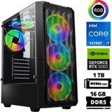 Xaser Delux X80 I7 14700F 16GB Ddr5 Ram 1tb M.2 Nvme SSD 12GB RTX3060 Masaüstü Oyuncu Bilgisayarı