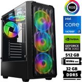 Xaser Delux X89 I7 14700F 32GB Ddr5 Ram 512GB M.2 Nvme SSD 12GB RTX3060 Masaüstü Oyuncu Bilgisayarı
