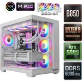 Xaser Diamond X5 Ryzen 9 9950X3D 64GB Ram 2tb M.2 Nvme SSD 16GB RTX5080 Oyuncu Tavsiye Sistem - Beyaz - Yok