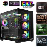 Xaser Diamond X7 Ryzen 9 9950X3D 32GB Ram 1tb M.2 Nvme SSD 16GB RTX5070TI Oyuncu Tavsiye Sistem - Siyah - Yok