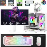 Xaser Eagle X55 Ryzen 7 5700X 32GB Ram 1tb M.2 Nvme SSD 8gb RTX5060 Sıvı Soğutmalı 24.5" 240Hz Oyuncu Tavsiye Sistem - Beyaz - Var
