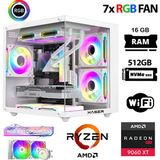 Xaser Eco X10 Ryzen 7 5700X 16GB Ram 512GB M.2 Nvme SSD 16GB RX9060 Xt Sıvı Soğutmalı Hazır Oyuncu Sistemi - Beyaz - Yok