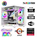 Xaser Eco X10 Ryzen 7 5700X 16Gb Ram 512Gb M.2 Nvme Ssd 16Gb Rx9060 Xt Sıvı Soğutmalı Hazır Oyuncu Sistemi
