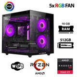 Xaser Eco X130 Ryzen 5 7500F 16Gb Ram 512Gb M.2 Nvme Ssd 16Gb Rx9060 Xt Oyun Hazır Sistem