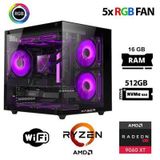 Xaser Eco X140 Ryzen 5 5500 16Gb Ram 512Gb M.2 Nvme Ssd 16Gb Rx9060 Xt Oyuncu Masaüstü Bilgisayarı