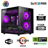 Xaser Eco X160 Ryzen 5 5500 16Gb Ram 512Gb M.2 Nvme Ssd 8Gb Rtx5050 Oyuncu Masaüstü Bilgisayarı