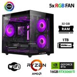 Xaser Eco X240 Ryzen 5 7500F 32Gb Ddr5 Ram 1Tb M.2 Nvme Ssd 16Gb Rtx5060ti Oyun Hazır Sistem