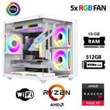 Xaser Eco X60 Ryzen 5 5500 16Gb Ram 512Gb M.2 Nvme Ssd 16Gb Rx9060 Xt Oyuncu Masaüstü Bilgisayarı