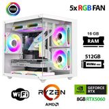 Xaser Eco X70 Ryzen 5 5500 16Gb Ram 512Gb M.2 Nvme Ssd 8Gb Rtx5060 Oyuncu Masaüstü Bilgisayarı