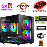 Xaser Epic X10 Ryzen 5 5600 16GB Ram 512GB M.2 Nvme SSD 8gb RTX5060 Ekran Kartı Masaüstü Oyun Bilgisayarı - Siyah - Yok