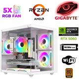 Xaser Epic X60 Ryzen 5 5600 32GB Ram 1tb M.2 Nvme SSD 8gb RTX5060 Ekran Kartı Masaüstü Oyun Bilgisayarı - Beyaz - Yok