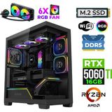 Xaser Fade X210 Ryzen 7 7800X3D 16GB Ddr5 Ram 1tb M.2 Nvme SSD 16GB RTX5060TI Sıvı Soğutmalı Oyuncu Bilgisayarı - Siyah - Yok