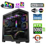 Xaser Fade X330 Ryzen 7 9800X3D 16GB DDR5 Ram 1TB M.2 NVMe SSD 16GB RTX5060Ti Sıvı Soğutmalı Oyuncu Bilgisayarı
