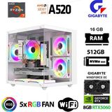 Xaser Giga X20 Ryzen 7 5700X 16GB Ram 512GB M.2 Nvme SSD 8gb RTX5060 Gigabyte Oyuncu Oem Paket - Beyaz - Yok