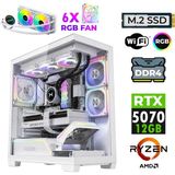 Xaser Jett X20 Ryzen 7 5700X 16GB Ram 1tb M.2 Nvme SSD 12GB RTX5070 Sıvı Soğutmalı Oyuncu Bilgisayarı - Beyaz - Yok