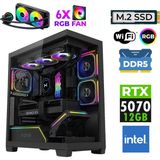 Xaser Jett X270 Intel I7 14700F 32GB Ddr5 Ram 1tb M.2 Nvme SSD 12GB RTX5070 Sıvı Soğutmalı Oyuncu Bilgisayarı - Siyah - Yok