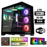 Xaser Lexus X50 Ryzen 5 7500F 32GB Ddr5 Ram 2tb M.2 Nvme SSD 12GB RTX5070 Sıvı Soğutmalı Oyuncu Bilgisayarı