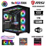 Xaser Lexus X740 Ryzen 7 5700X 32Gb Ram 1Tb M.2 Nvme Ssd 16Gb Rx9060 Xt Sıvı Soğutmalı Masaüstü Hazır Sistem