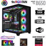 Xaser Lexus X790 Ryzen 7 9800X3D 32GB Ddr5 Ram 1tb M.2 Nvme SSD 16GB RX9060 Xt Sıvı Soğutmalı Oyuncu Tavsiye Sistem - Siyah