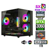 Xaser Mage X110 Ryzen 7 5700X 32Gb Ram 1Tb M.2 Nvme Ssd 12Gb Rtx3060 Oyuncu Tavsiye Sistem