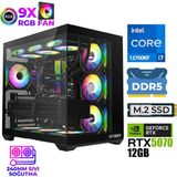 Xaser Master X7 I7 12700KF 32GB Ddr5 Ram 1tb M.2 Nvme SSD 12GB RTX5070 Sıvı Soğutmalı Oyuncu Hazır Sistem