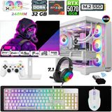 Xaser Moon X30 Ryzen 7 5700X 32GB Ram 1tb M.2 Nvme SSD 12GB RTX5070 Sıvı Soğutmalı 24,5" 240Hz Oyuncu Tavsiye Sistem - Beyaz - Var