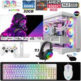 Xaser Moon X80 Ryzen 7 7800X3D 32GB Ddr5 Ram 1tb M.2 Nvme SSD 16GB RX9060 Xt Sıvı Soğutmalı 24,5" 240Hz Oyuncu Tavsiye Sistem - Beyaz - 24.5 inç