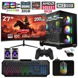 Xaser Nova X40 Ryzen 7 5700X 32Gb Ram 1Tb M.2 Nvme Ssd 16Gb Rx9060 Xt Sıvı Soğutmalı 27" 200Hz Oyuncu Tavsiye Sistem